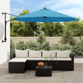 Ombrellone A Parete Blu Mare 290 Cm /