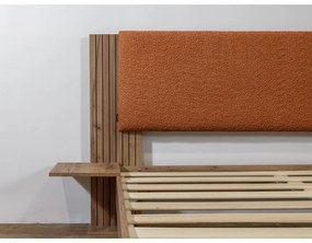 Letto matrimoniale arancione con rete inclusa 140x190 cm Lior – Bobochic Paris