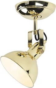 Faretto rotondo industriale oro 1 luce - Tommy