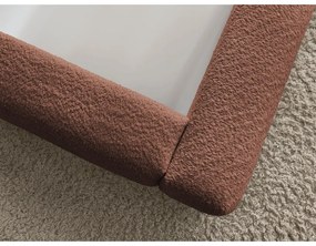 Letto matrimoniale arancione imbottito con spazio contenitivo con rete inclusa 180x200 cm Orlane – Bobochic Paris