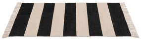 Tappeto da bagno in cotone riciclato nero e beige , 50 x 80 cm Kasi - Wenko