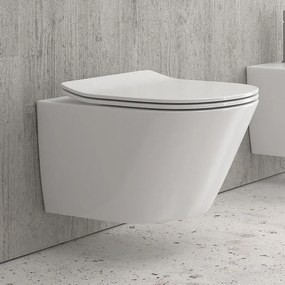 Kamalu - WC sospeso senza brida sedile soft-close | KLEA-S