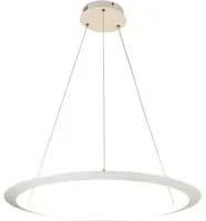 Sospensione Moderna Tango Ad Anello Alluminio Bianco Led Integrato 36 W