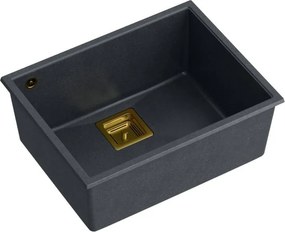 Lavello in granito DAVID 50 Black Metallic