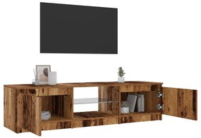 Mobile porta tv con led legno antico 140x40x35,5 cm multistrato