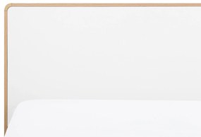Letto in legno marrone chiaro e bianco 180 x 200 cm SERRIS Beliani