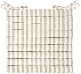 Cuscino sedia 40x40 cm in cotone righe beige