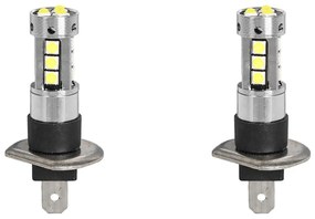 2 Pezzi Lampada Led H1 P14.5S 12V 24V 15 SMD 3030 400lm 8W Bianco Freddo 6500K per Fendinebbia 45mm