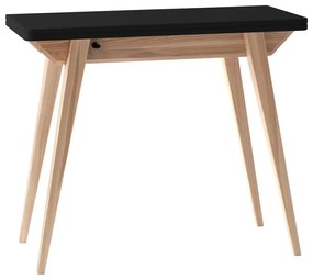 Tavolo da pranzo con piano nero allungabile con estensione 90x45 cm Envelope – Ragaba