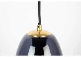 Lampada a sospensione grigia con paralume in vetro 25x25 cm Lauren - White Label