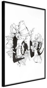 Poster  Blossoming Love  Cornice Quadri Cornice nera, Larghezza x Altezza Home decor 20x30