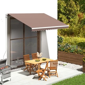 Tessuto Di Ricambio Per Tenda Da Sole Marrone 3,5x2,5 M /