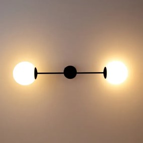 Lampadario a plafone MOON 2xE27/15W/230V nero