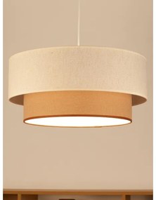 Lampadario a sospensione con cavo NATIA 1xE27/60W/230V bianco/marrone