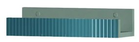 Mensola per bagno Niwa L 40 cm laccato opaco verde timo con vetro blu pacifico