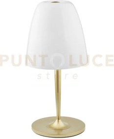 Lume ares bianco 1 luce attacco e27 28x56cm  in vetro soffiato