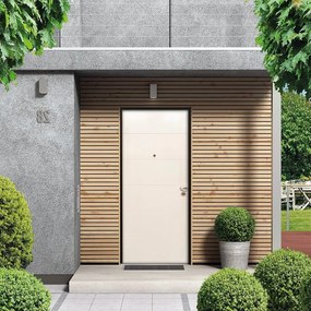 Porta blindata MASTER Great L 90 x H 210 cm in MDF bianco, apertura spingere a sinistra, falso telaio incluso