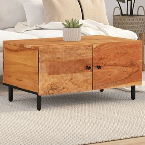 Tavolino Da Salotto 80x50x40 Cm Legno Massello Di Acacia /