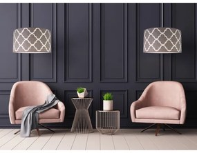 Duolla - Lampadario a sospensione con filo MAROKO 1xE27/40W/230V diametro 45 cm grigio/bianco