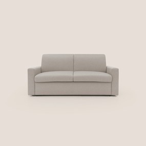 Kansas Divano letto matrimoniale alto 20 cm in tessuto impermeabile misto cotone T13 panna