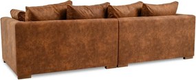 Divano in similpelle marrone cognac 266 cm Hamburg - Scandic