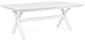 Tavolo allungabile da esterno Kenyon bianco cm 110 x 200-300
