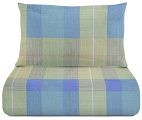 Parure copripiumino singolo quadri cotone