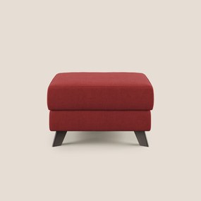 Moon Pouf contenitore e piedini alti in tessuto morbido impermeabile T02 rosso
