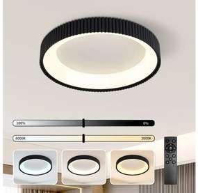 Brilagi - Plafoniera LED dimmerabile FALCON MODERN LED/54W/230V 60 cm nera + telecomando