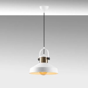 Lampada a sospensione su cavo DODO 1xE27/40W/230V bianco/bronzo