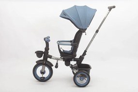 Passeggino Triciclo per Bambini 1-3 Anni Trico Luxury Gold 7 Modalità di Guida Blu...
