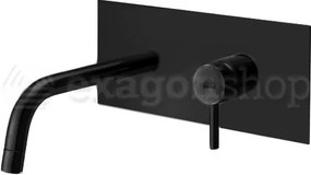 Paffoni Light Lig105no Miscelatore lavabo Incasso 2 Fori Con Piastra Rettangolare in Metallo Nero Opaco