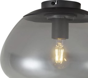 Plafoniera di design color canna di fucile con vetro fumé - Giselle