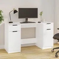 Scrivania con Mobile Laterale Bianco in Legno Multistrato cod mxl 67662