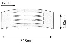 Rabalux 8410 - Applique da esterno ROMA 1xE27/14W/230V
