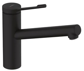 Rubinetto da cucina fisso Zesis Lean nero verniciato opaco HANSGROHE