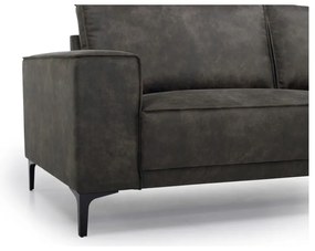 Divano angolare antracite in similpelle (angolo destro) Copenhagen - Scandic