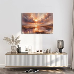 Quadro su tela – Tramonto sul paesaggio