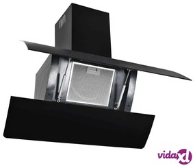 vidaXL Cappa Aspirante a Muro Acciaio Inox 756 m³/h 90 cm Nera