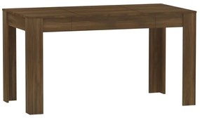 Tavolo da pranzo rovere marrone 140x74,5x76cm legno multistrato