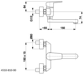 KFA Armatura 4510-810-00 - Rubinetto del lavandino GERMAN cromo lucido