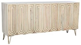 Credenza DKD Home Decor 160 x 38 x 75 cm Dorato Legno Bianco Marrone Chiaro