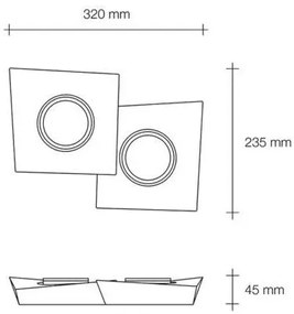 ANCHISE Sforzin illuminazione Lampade in gesso Soffitto 2 Luci