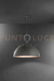 Steel sospensione in metallo grigio metallizzato e marrone metalliz...