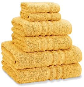 Set di asciugamani per viso e corpo tipo terry gialli in cotone 6 pz Zero Twist – Catherine Lansfield