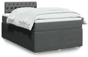 Giroletto A Molle Con Materasso Grigio Scuro 120x200 Cm Tessuto /