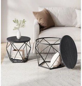 Set di 2 tavolini da salotto TALIA neri