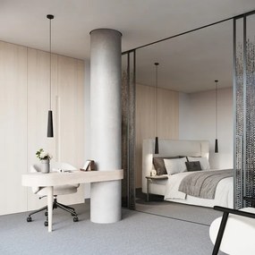 Sollux SL.1355 - Lampadario a sospensione con filo ELECTRA 1xGU10/10W/230V calcestruzzo/nero