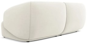 Divano bianco con rivestimento in velluto 232 cm Moana – Makamii