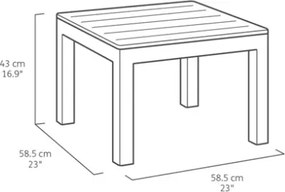 Set Salotto Da Giardino In Resina 2 Poltrone Divano E Tavolino Marie Keter Antracite